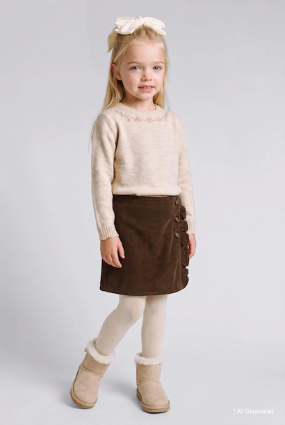 Baby Girl Velvet Skirt