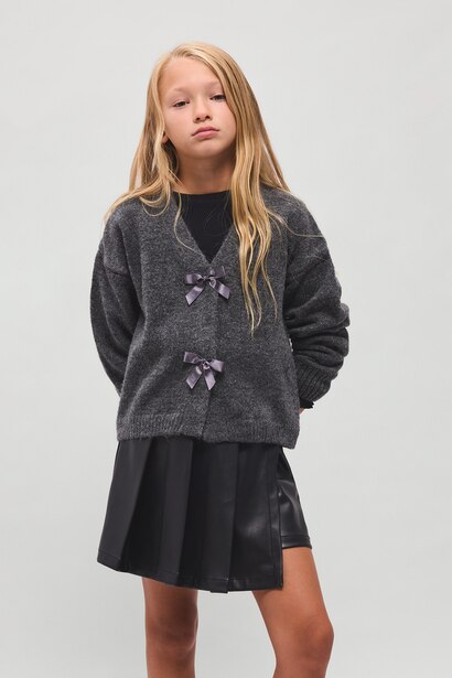 Girl Faux Leather Regular Fit Skirt