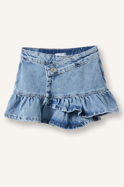 شورت جينز بناتي قطن 10% بقصة A