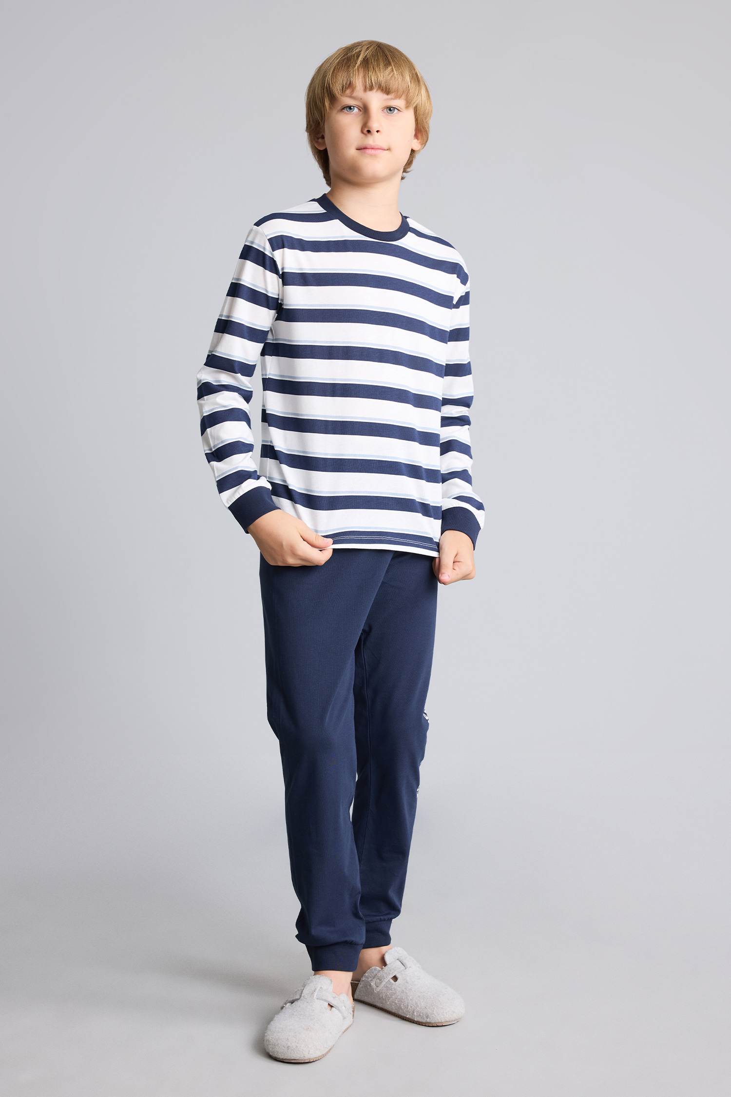 Boy Striped Top Pants 2 Piece Pyjama Set