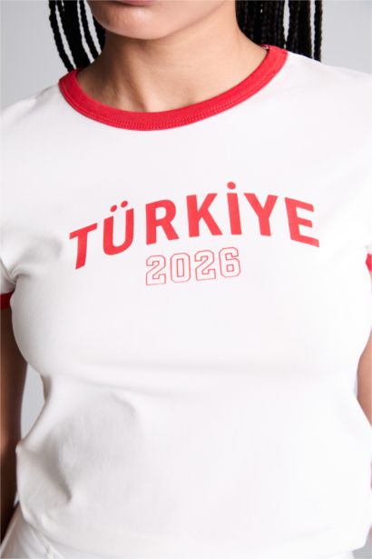 Slim Fit Türkiye Baskılı Tişört