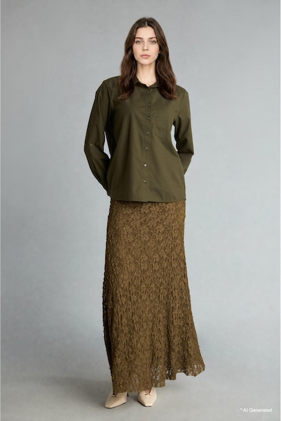 A-Line Maxi Lace Skirt