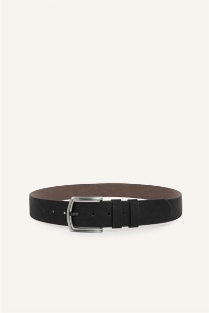 Man Rectangle Clasp Faux Leather