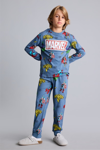 2'li Pijama Takımı Marvel Baskılı Erkek Çocuk