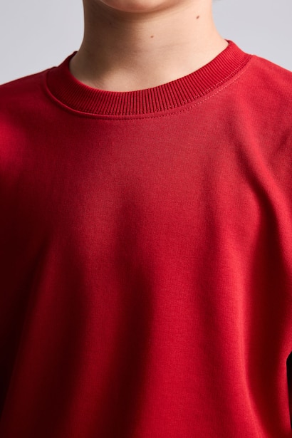 Bisiklet Yaka Basic Sweatshirt Erkek Çocuk