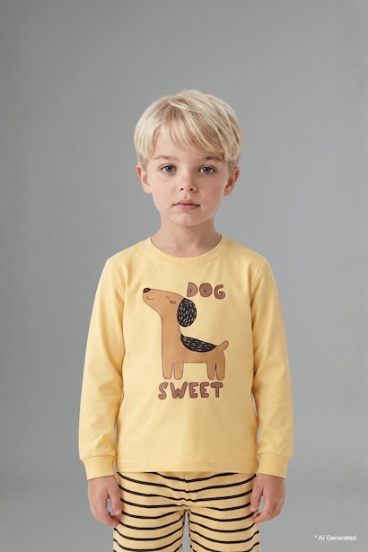 2 piece Regular Fit Knitted Pyjamas