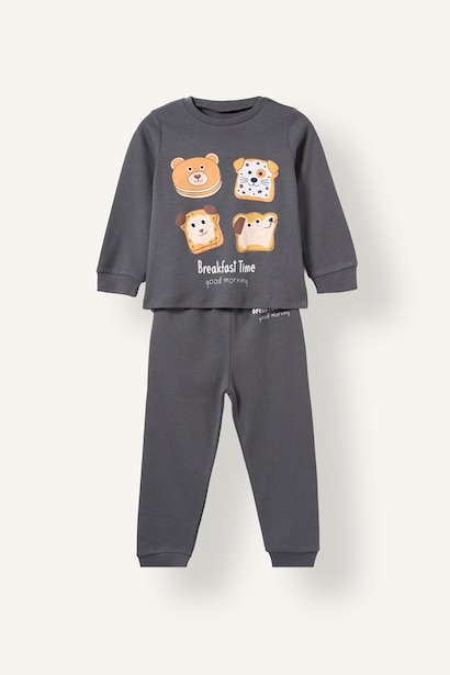Baskılı 2'li Pijama Takımı Erkek Bebek