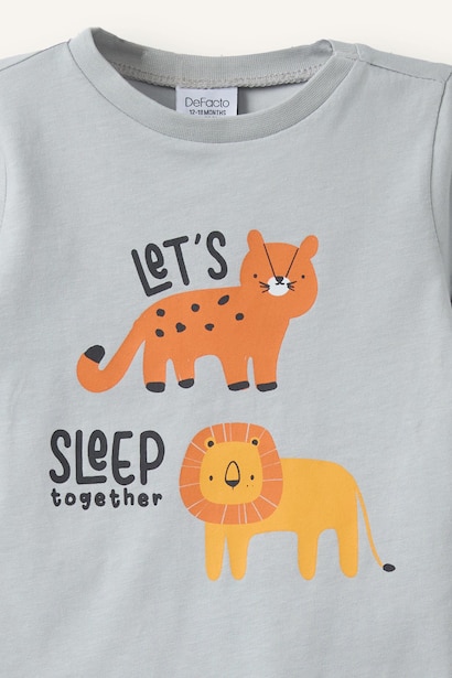 4'lü Pijama Takım Desenli Erkek Bebek