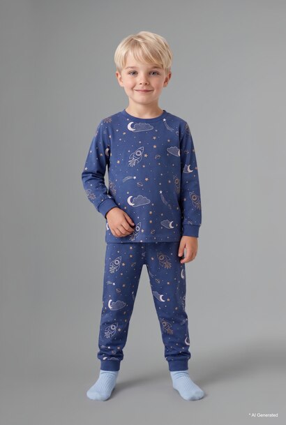 2 piece Regular Fit Knitted Pyjamas