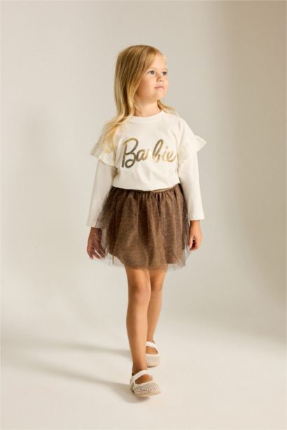 Baby Girl Tulle Regular Fit Animal Print Skirt