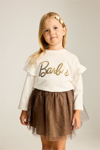 Baby Girl Tulle Regular Fit Animal Print Skirt