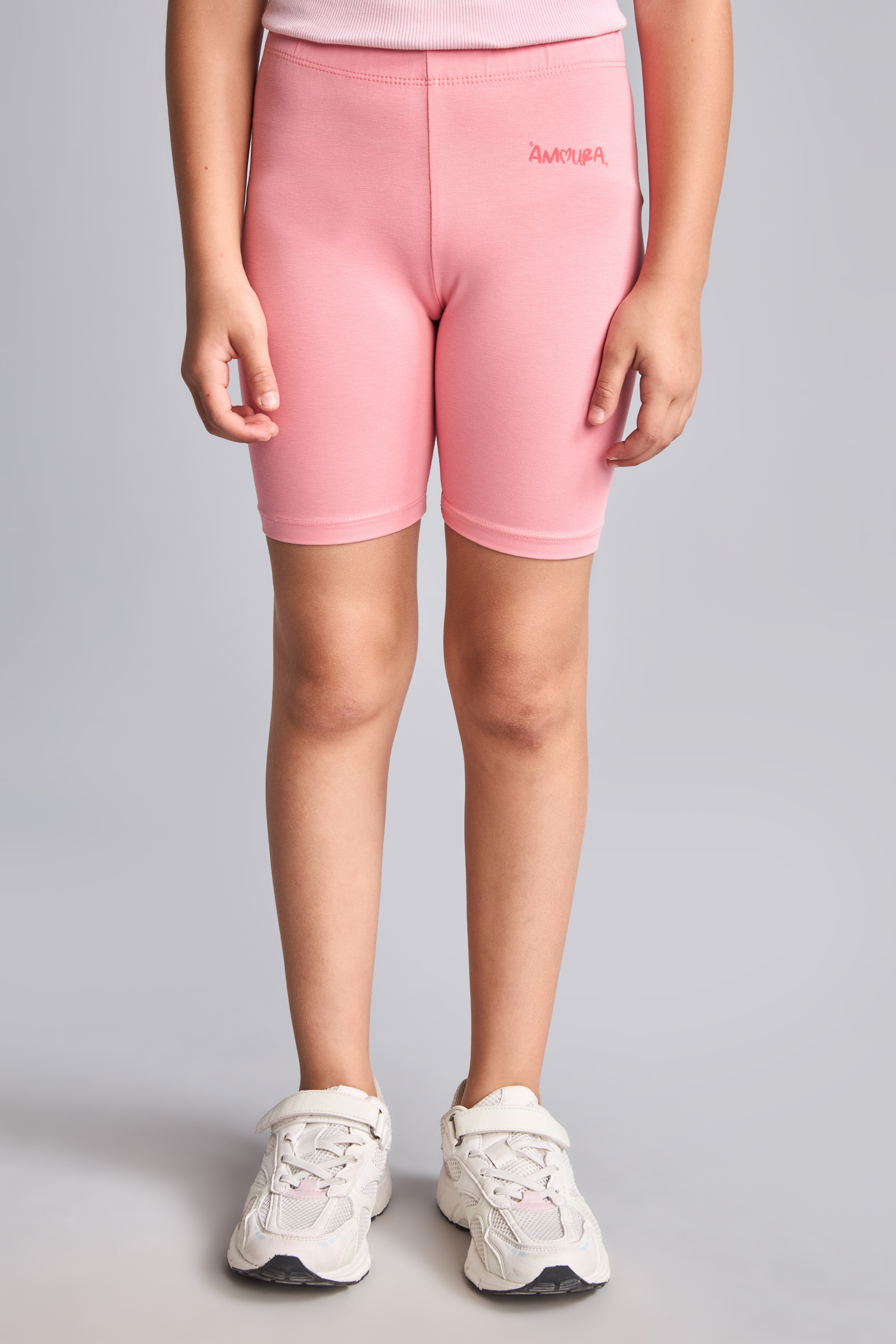 Girl Pink Biker Leggings