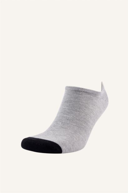 Erkek Baskılı 5'li Pamuklu Sneaker Çorap