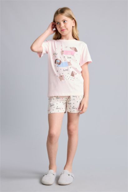 Regular Fit Baskılı 2'Li Pijama Takım Kız Çocuk