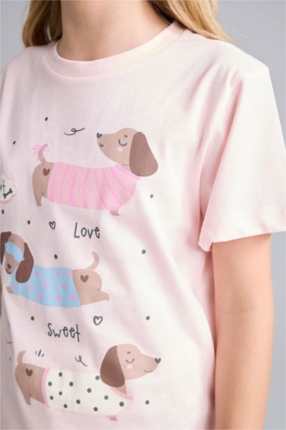 Regular Fit Baskılı 2'Li Pijama Takım Kız Çocuk