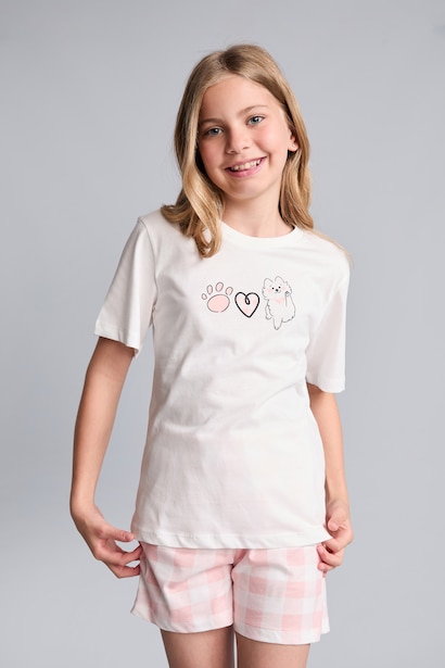 Regular Fit 2'Li Pijama Takımı Kız Çocuk