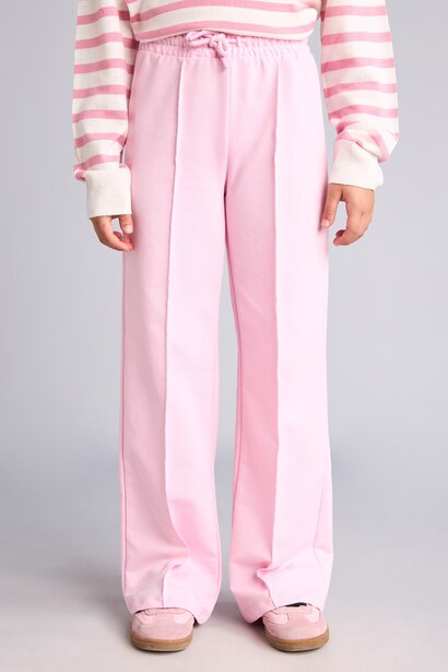 Girl Pink Wide Leg Trousers