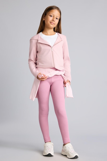 Girl Standard Size Ribbed Camisole Leggings