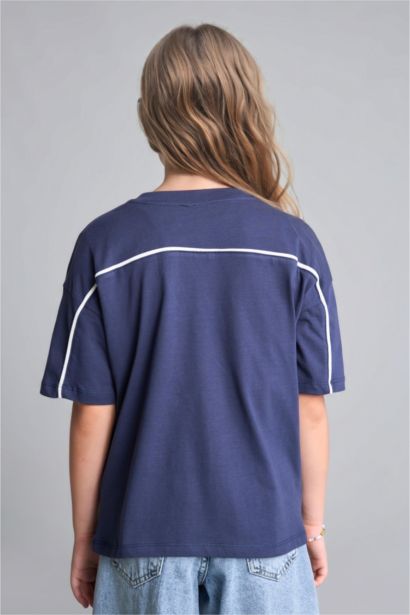 Regular Fit Slogan Short Sleeve Polo T-Shirt