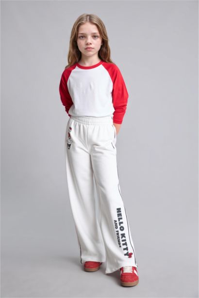 Hello Kitty Lisanslı Wide Leg Pantolon Kız Çocuk
