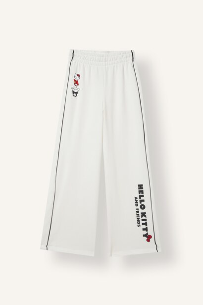 Hello Kitty Lisanslı Wide Leg Pantolon Kız Çocuk