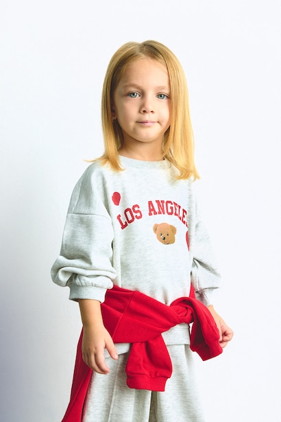 Baskılı Regular Fit Sweatshirt Kız Bebek