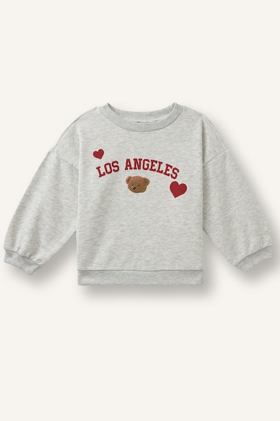 Baskılı Regular Fit Sweatshirt Kız Bebek