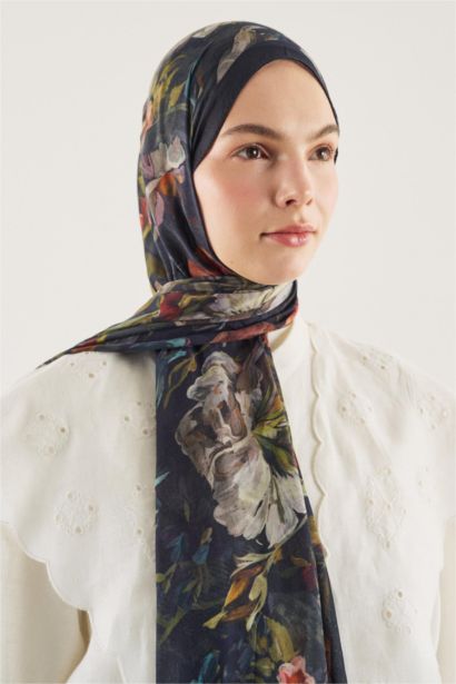 Fresh Scarfs X DeFacto Midnight Botanic Viskon Şal