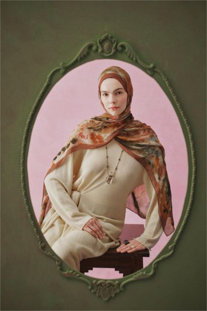 Fresh Scarfs X DeFacto Pastel Blossom Viscose Scarf