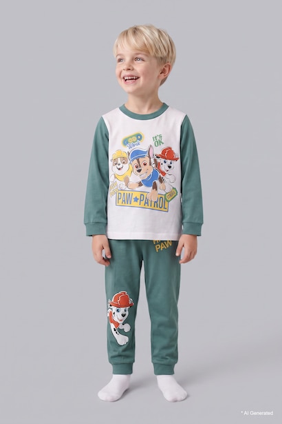 2 piece Regular Fit PAW Patrol Licensed Knitted Pyjamas
