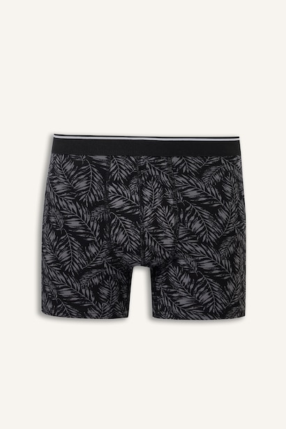 Regular Fit Yaprak Desenli 3'lü Boxer