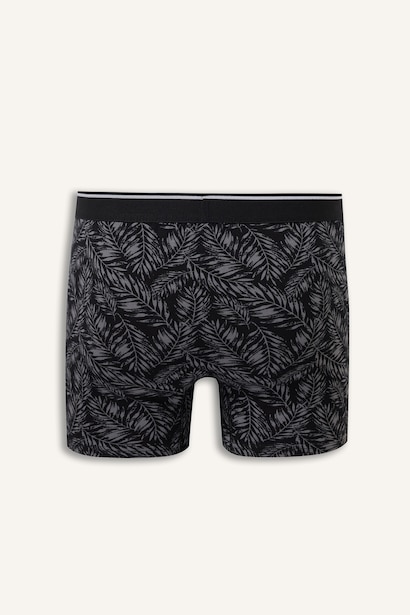 Regular Fit Yaprak Desenli 3'lü Boxer