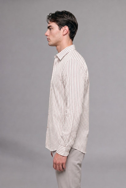 Modern Fit Cotton Long Sleeve Shirt