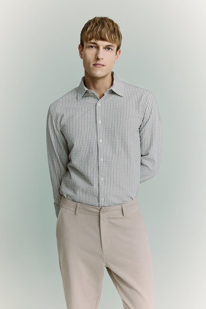 Modern Fit Pötikare Uzun Kollu Gömlek