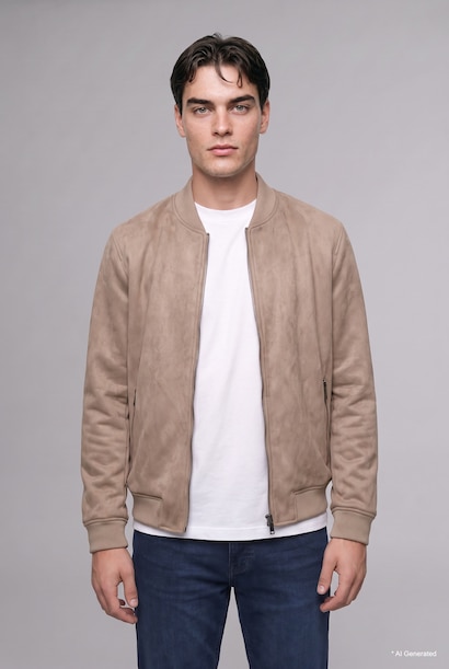 Zipper Bomber Collar Puffer Jacket