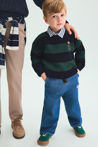 Oversize Ayıcıklı Kazak Erkek Bebek