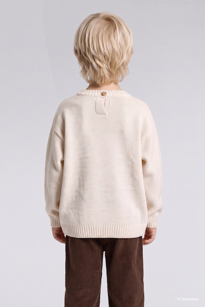 Baby Boy Oversize Fit Embroidered Pullover