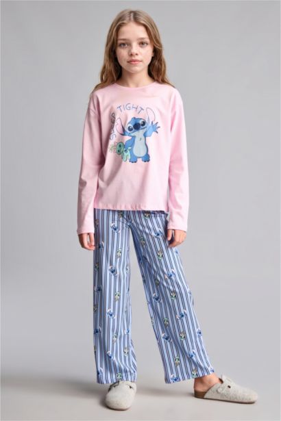 2 piece Regular Fit Lilo & Stitch Licensed Knitted Pyjamas