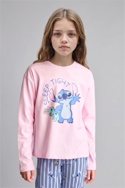 2 piece Regular Fit Lilo & Stitch Licensed Knitted Pyjamas