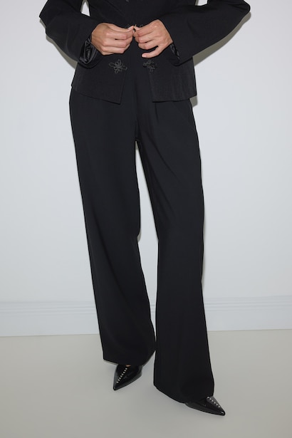 Wide Straight Leg Trousers