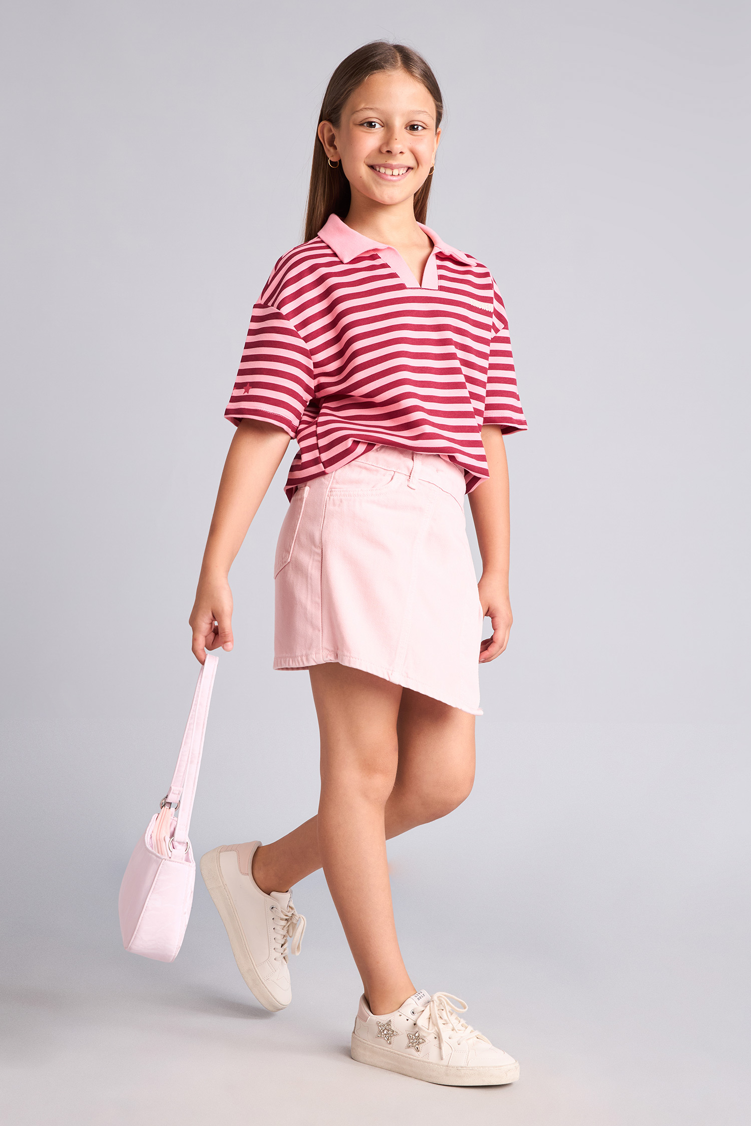 Girl Denim Pink Skort