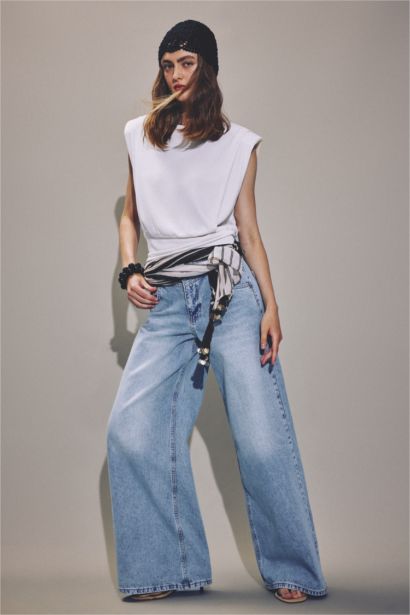 Wide Leg High Waist Trousers