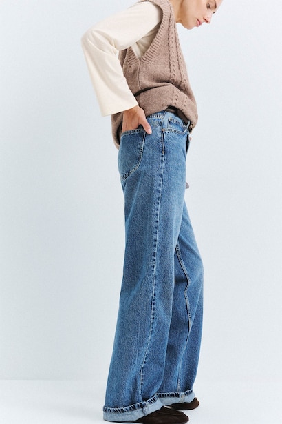Straight Wide Yüksek Bel Jean