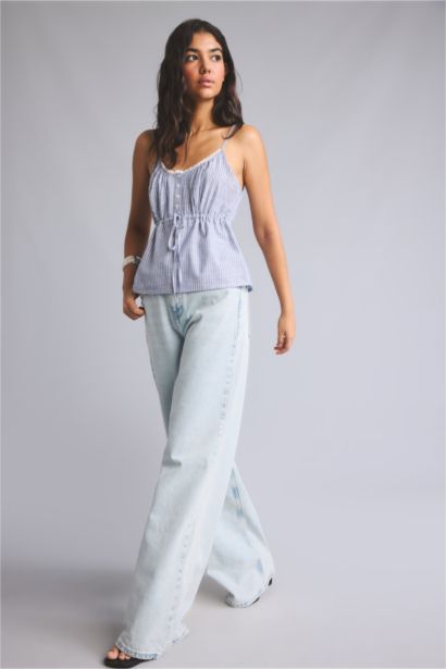 Wide Leg High Waist Trousers
