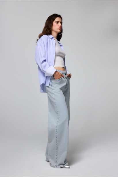 Wide Leg High Waist Trousers