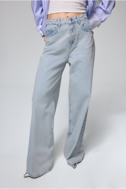 Wide Leg High Waist Trousers