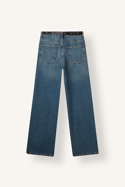 %100 Pamuk Straight Fit Yüksek Bel Pantolon