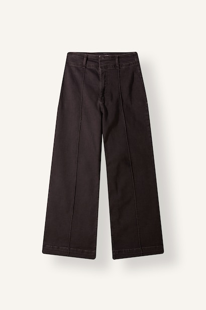 Culotte Yüksek Bel Jean Pantolon