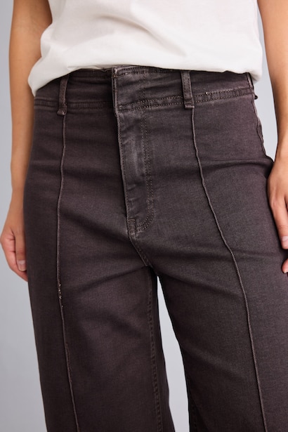 Culotte Yüksek Bel Jean Pantolon