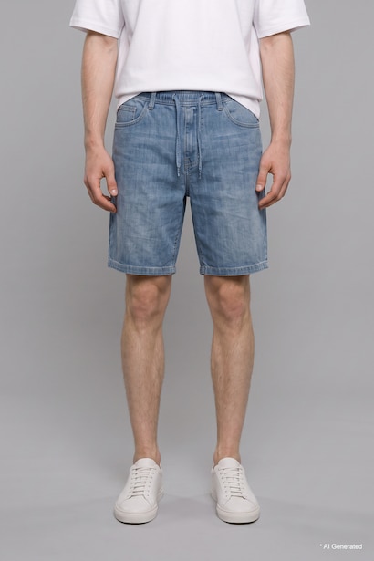 Baggy Fit Blue Shorts Denim Shorts